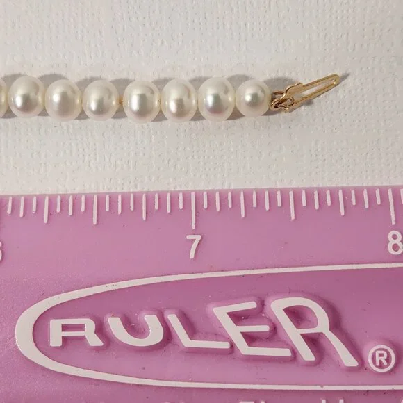 14K Pearl Necklace Bracelet & Earrings Complete Set Vintage Mint Peridot Avon - Picture 9 of 11